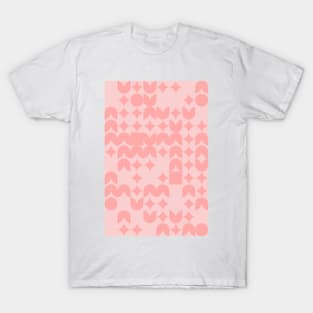 Girly Pinkish Geometric Pattern - Flowers & Stars #20 T-Shirt